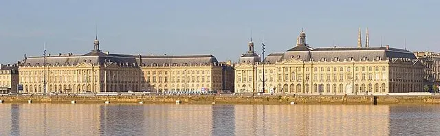 Daytime view of Place de la Bourse from the Garonne – French immersion in Bordeaux