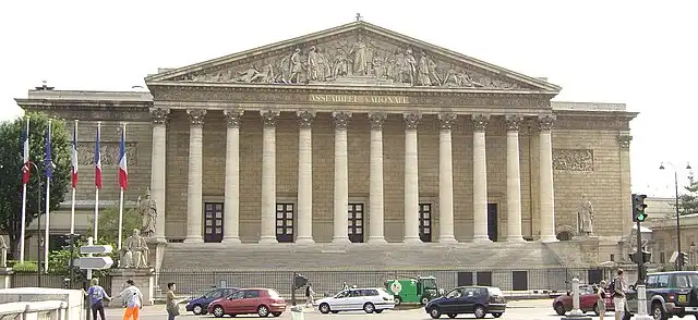 French Parliament building in Paris, a stop in our cultural immersion trails for French learners