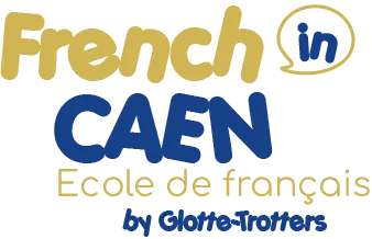 Logo of French in Caen, a French language school in Normandy by Glotte-Trotters