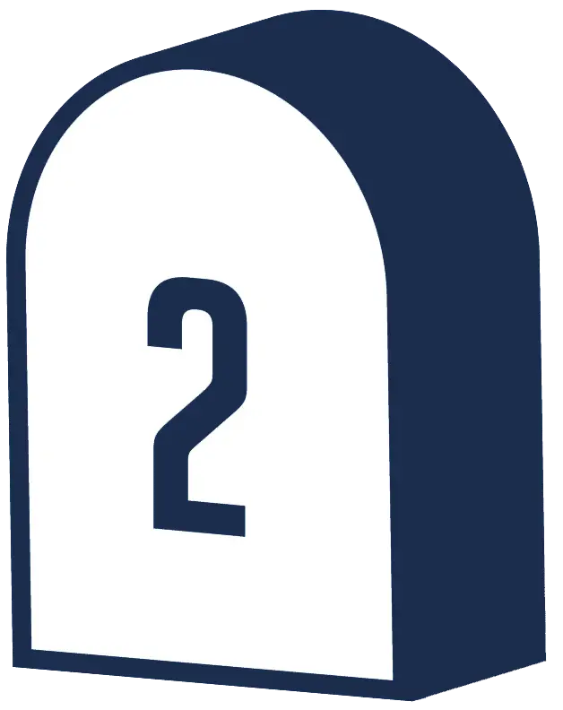 Number 2 graphic signifying Step 2 of the French learning journey – selecting the ideal French language immersion programme in France.