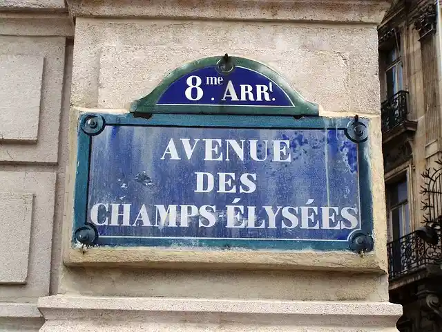 Street sign for Avenue des Champs-Élysées – part of our French scavenger hunts in Paris