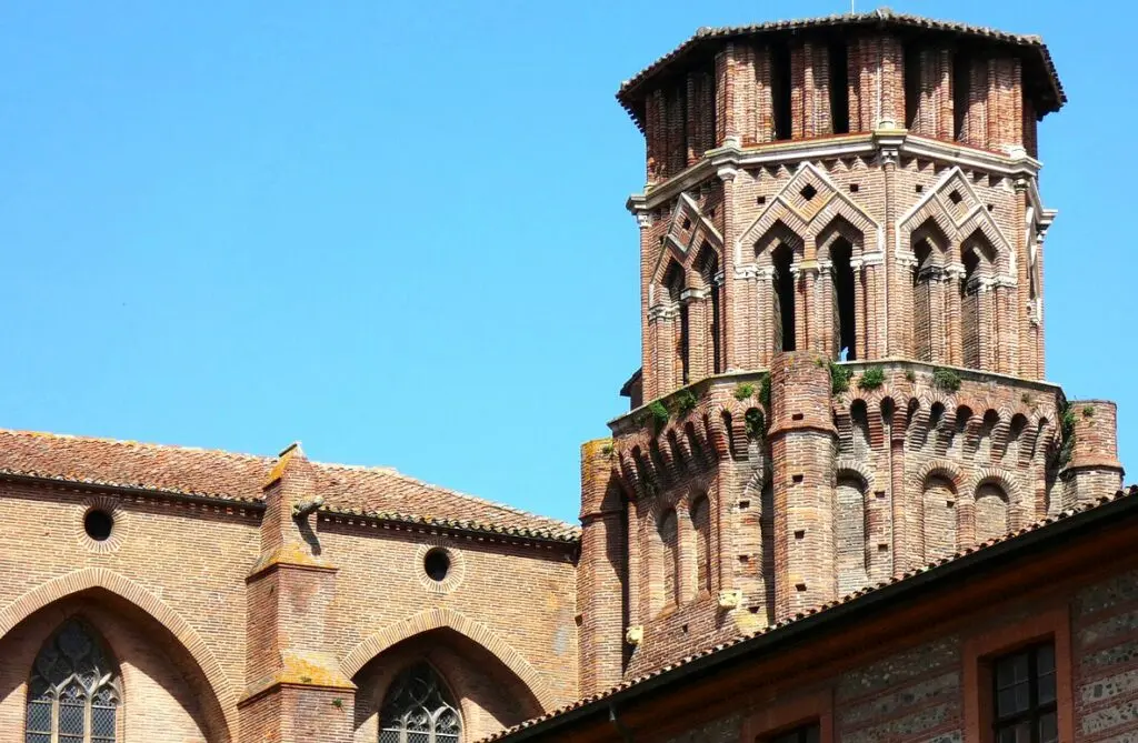 Octagonal bell tower of the Jacobins Convent in Toulouse, France