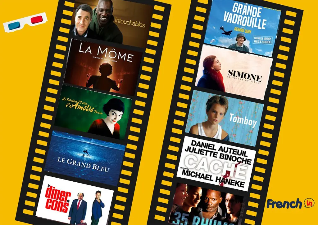 Learn French with movies – Posters of iconic French films for language learners