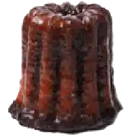 Canelé pastry with caramelised crust and soft custard centre, a Bordeaux culinary speciality